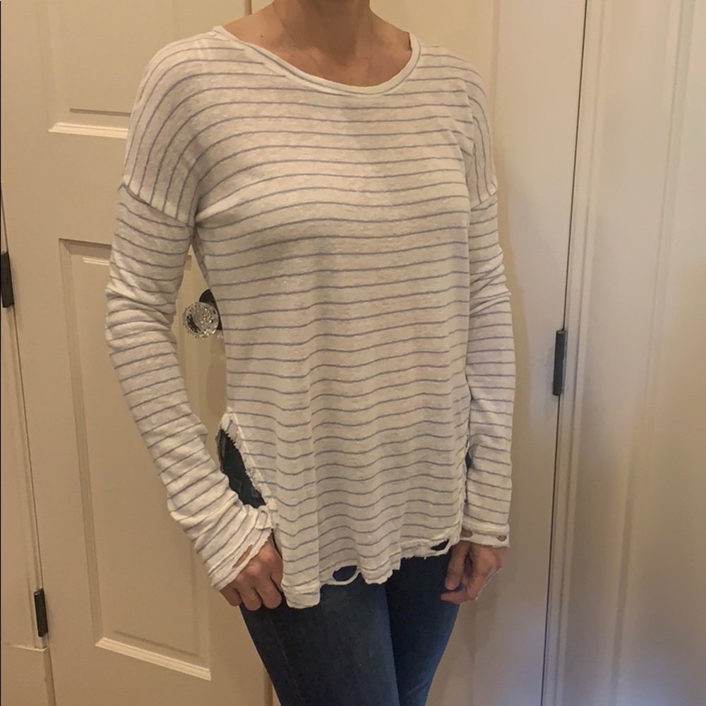 Lovestich long sleeve slubby knit size small top